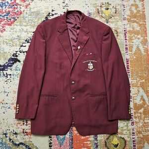 Kappa Alpha Psi Blazer Mens 46R Crimson Red Wool Blend Greek Fraternity Nupemall